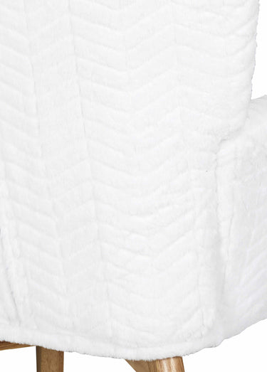 Fauteuil confort, patchwork ton sur ton Blanc