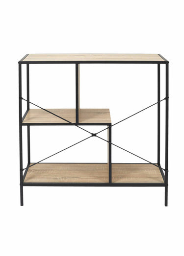 Etagère zigzag 3 niveaux en métal foncé Marron/Noir