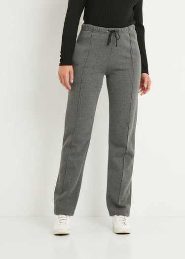 Pantalon détente ceinture élastiquée molleton Gris Anthracite