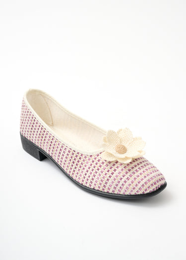 Ballerines largeur confort toile Lilas