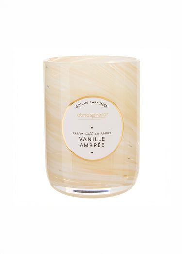 Bougie parfumée, verre effet tourbillon Beige