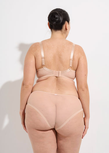 Ensemble soutien gorge + culotte dentelle Beige