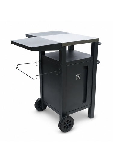 Chariot de barbecue en acier inoxydable Noir