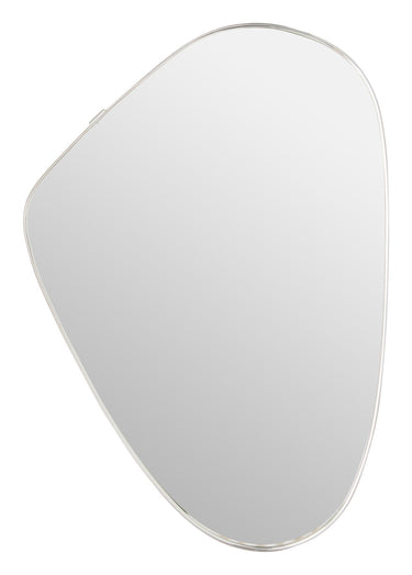 Set de 4 miroirs assortis, forme galet Blanc