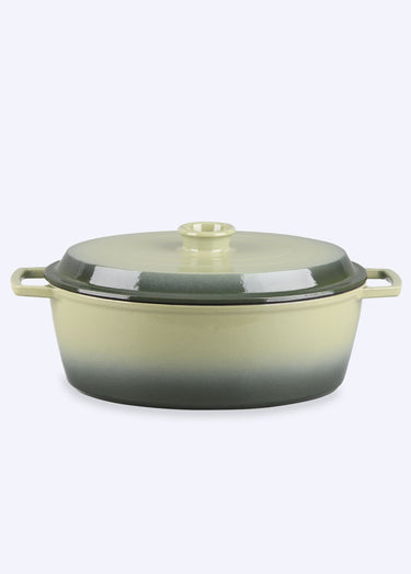 Cocotte fonte ovale 33cm, Masseiron 4O Vert