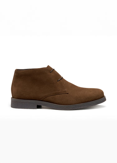 Bottines à lacets style desert boots Cognac