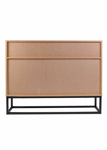 Buffet design, bois et pied métal Naturel / Noir