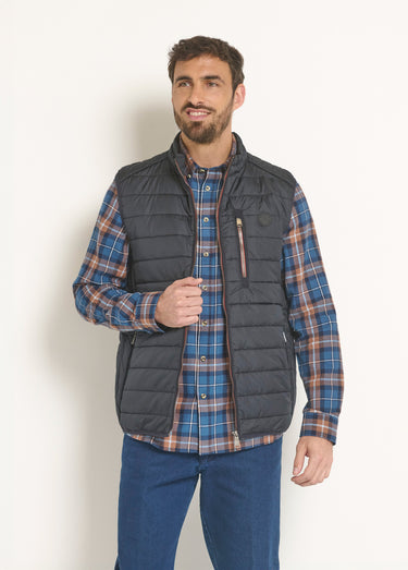 Veste zippée déperlante sans manches Noir