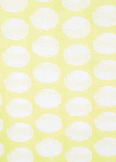 Coupon tissu habillement voile, pois Citron Pois Blanc