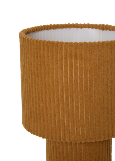 Lampe recouverte velours cotelé JOLINA Ocre
