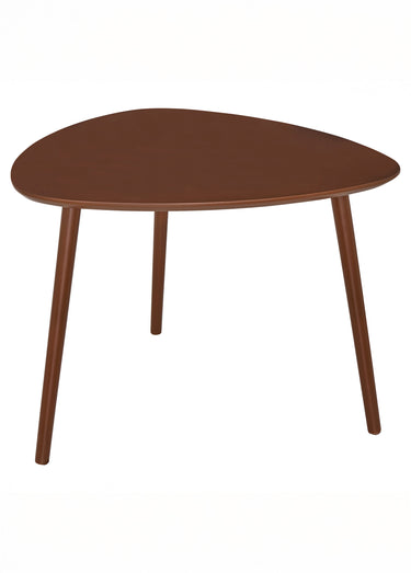 Trio de tables gigognes formes épurées Marron