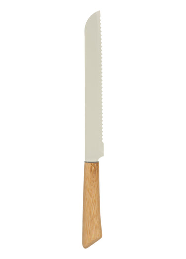 Bloc 4 couteaux + ciseaux, inox / bambou Creme
