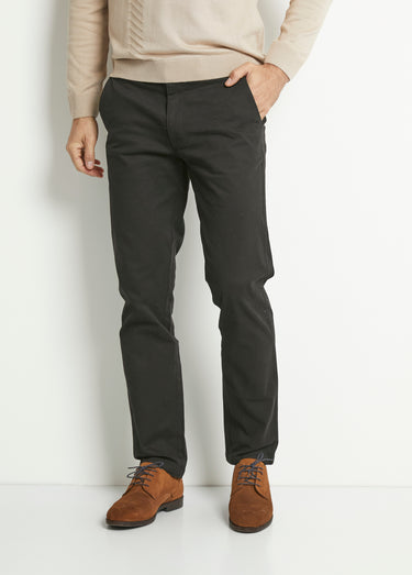 Pantalon chino droit toile Noir
