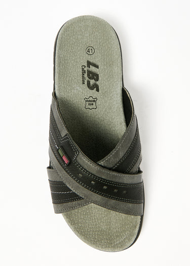 Mules brides croisées semelle confort Noir