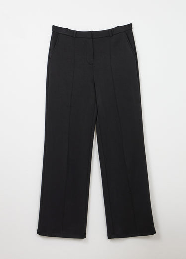 Pantalon structuré de ville maille milano unie Noir