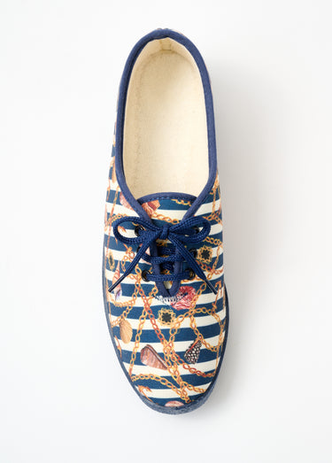 Derbies lacées toile compensées Imprime