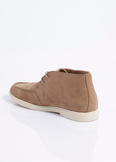 Low boots à lacets, semelle contrastée Beige