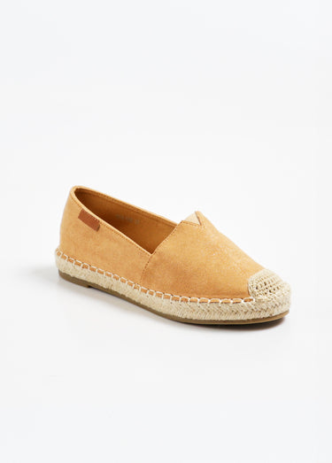 Espadrilles pailletées avec semelle corde Camel