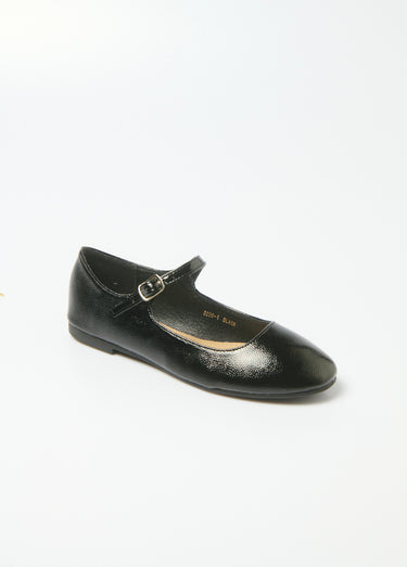 Ballerines bride cheville talon plat Noir