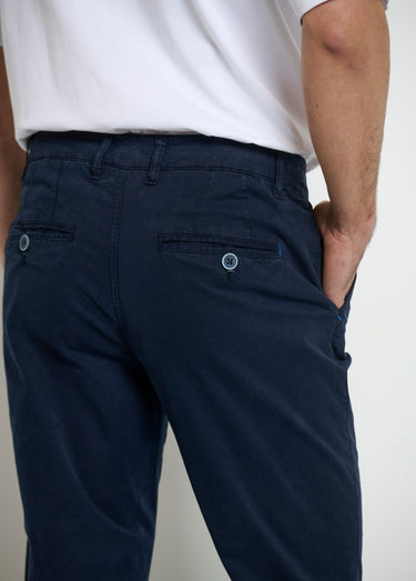 Pantalon chino, repassage superflu Marine