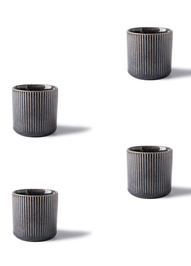 Tasses en grès sans anses, Charbon Noir