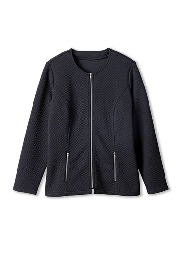 Veste cintrée sans col Noir