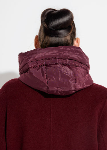 Capuche cagoule déperlante et zippée Prune