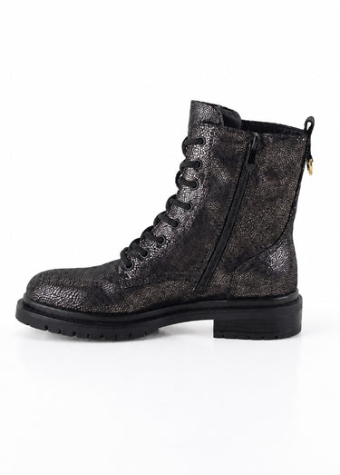 Bottines fantaisie style Combat boots Noir