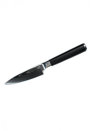 Couteau à légumes lame damas + étui, Core Noir