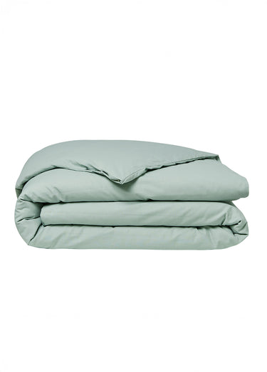 Housse de couette coton uni Celadon