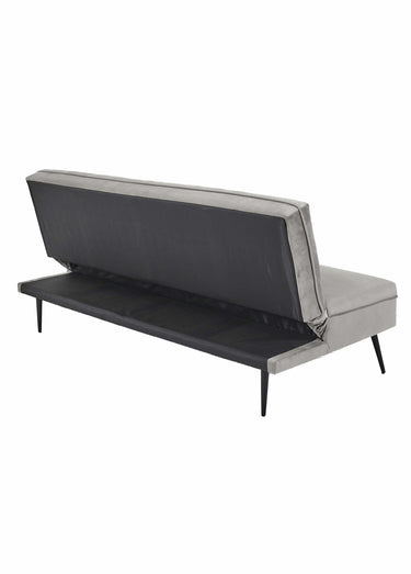 Canapé convertible dossier chevrons Gris