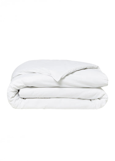 Housse de couette coton uni Craie