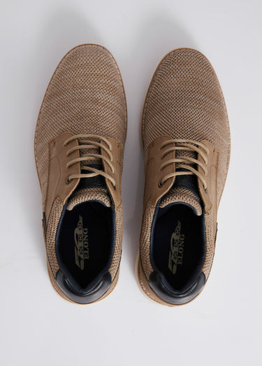 Derbies multimatières à lacets Beige