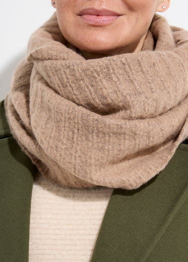 Tour de cou snood en maille mousseuse Taupe