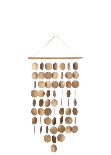 Carillon déco coquillage et bois Marron