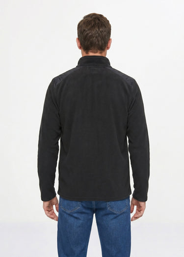 Veste matelassée zippée détails polaire Noir