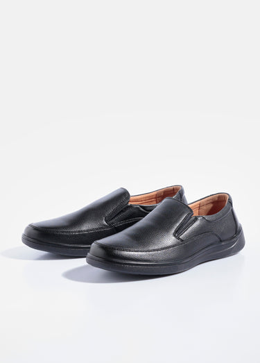 Mocassins style loafers en simili cuir Noir