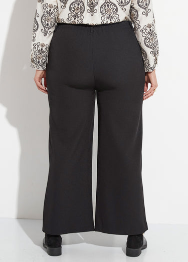 Pantalon en twill léger coupe large Noir