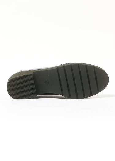 Mocassins vernis avec semelle crantée Marine