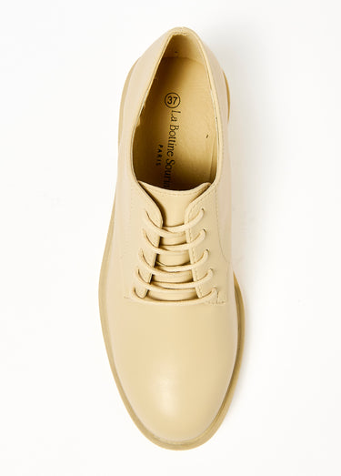 Derbys semelle épaisse ton sur ton Beige