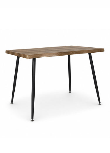 Table à manger rectangle plateau bois Noir
