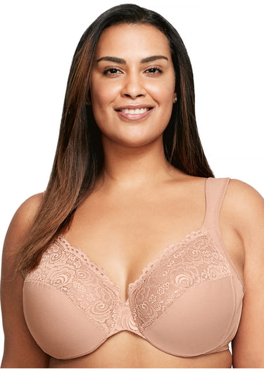 Soutien-gorge WonderWire décolleté dentelle Cappuccino