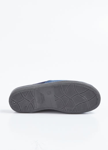 Chaussons mules compensées mixtes largeur confort Marine
