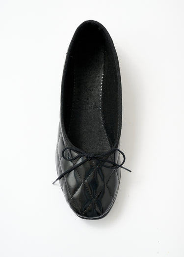 Ballerines vegan largeur standard Vernis Noir