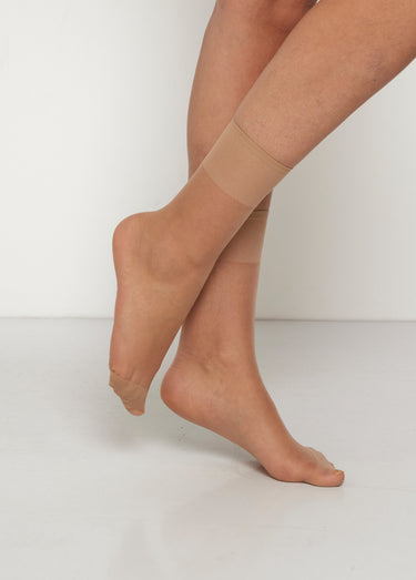 Chaussettes voile clair, 20 deniers Beige
