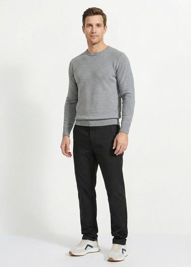 Pantalon de ville en toile stretch Noir