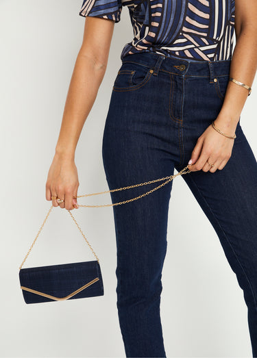 Sac pochette en sisal Marine