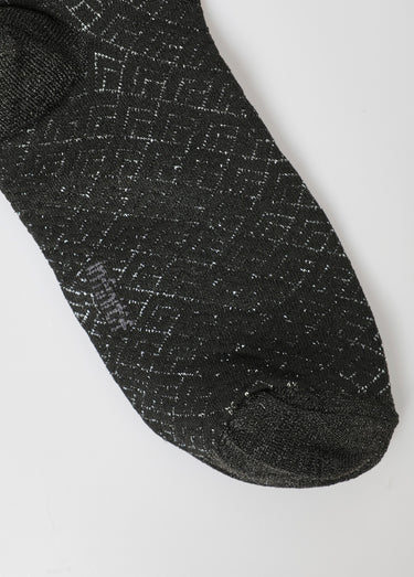 Paire de chaussettes, motif métallisé Noir