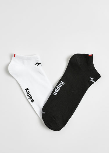 Lot de 2 Socquettes unies, licence Alpine Blanc / Noir
