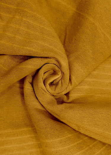 Jeté de fauteuil bachette coton, motif lignes Moutarde
